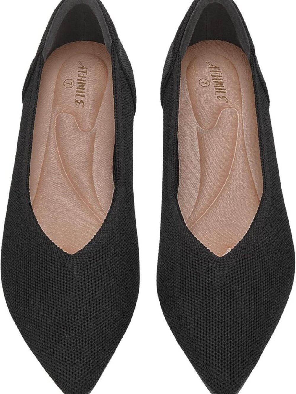 Comfortable Knit Pointed Toe Ballet Flats for Women | Stylish Everyday Shoes